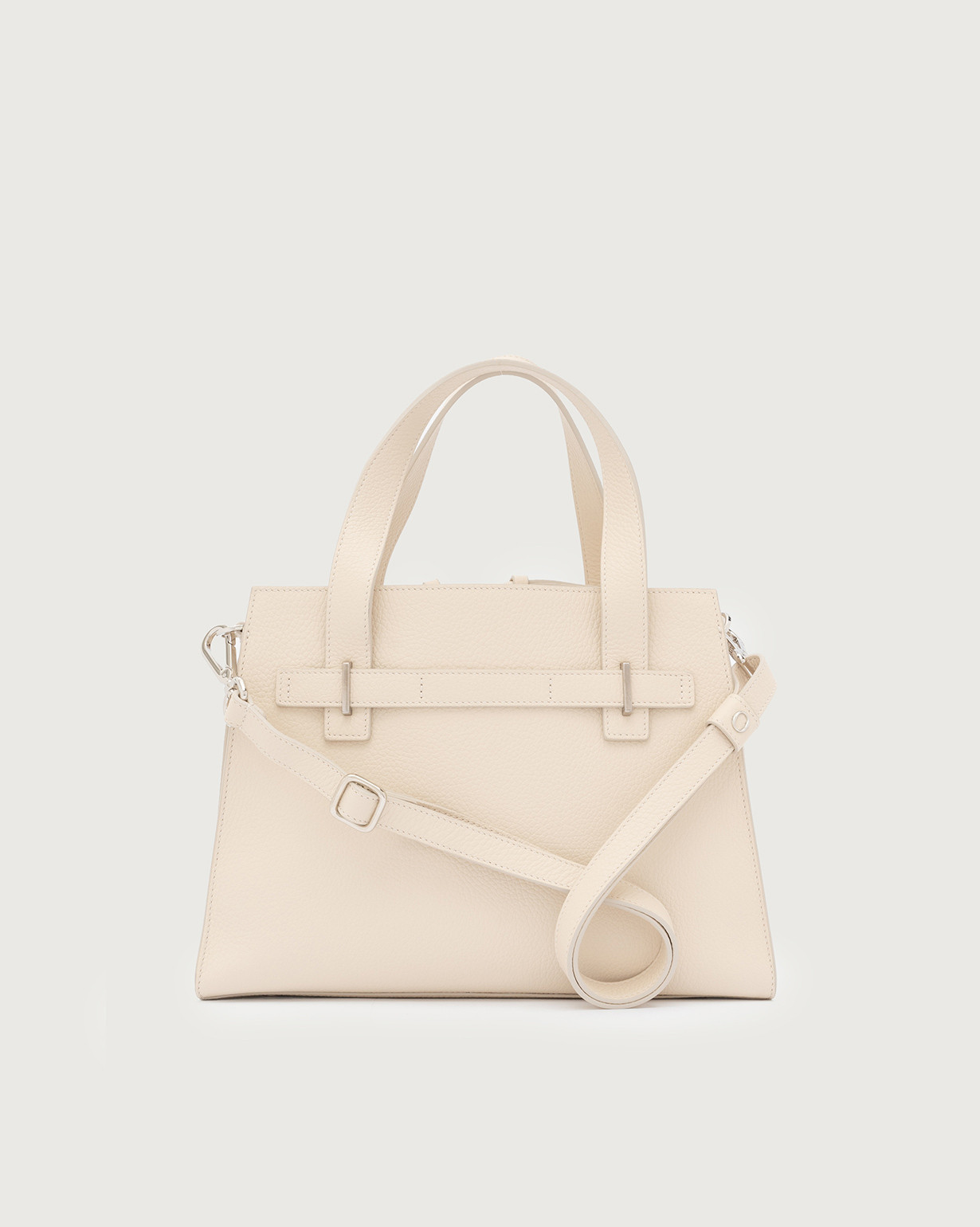 ORCIANI POSH Sense Medium leather handbag with strap. , color Off