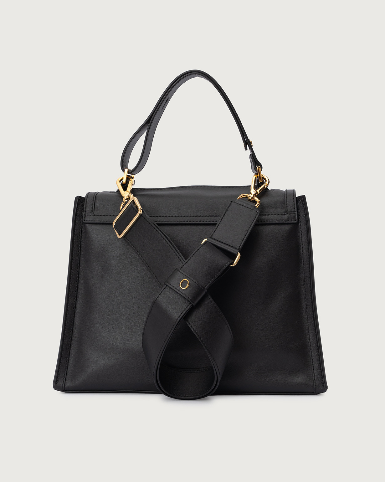LEATHER MEDIUM LADY BAG NAPPA BLACK LEATHER MEDIUM LADY BAG NAPPA BLACK