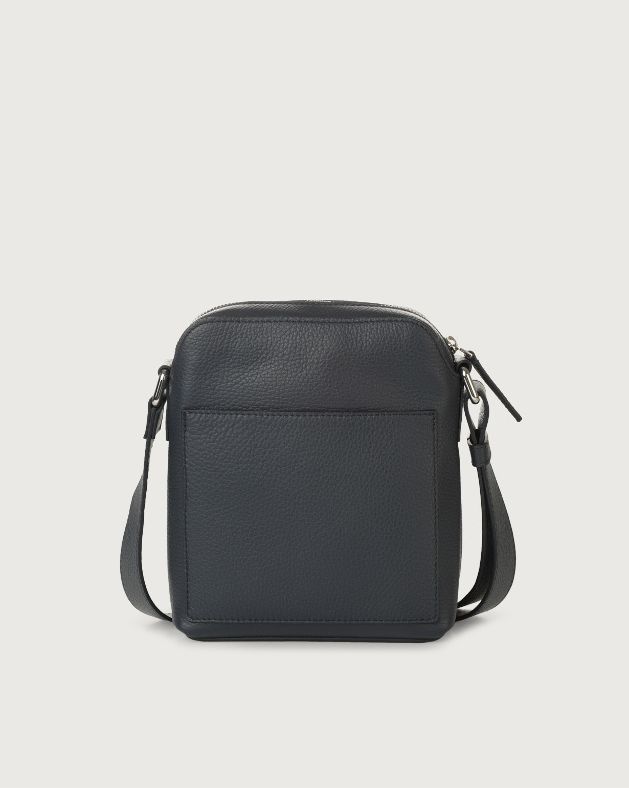 ORCIANI Micron leather mini messenger bag. , color Navy