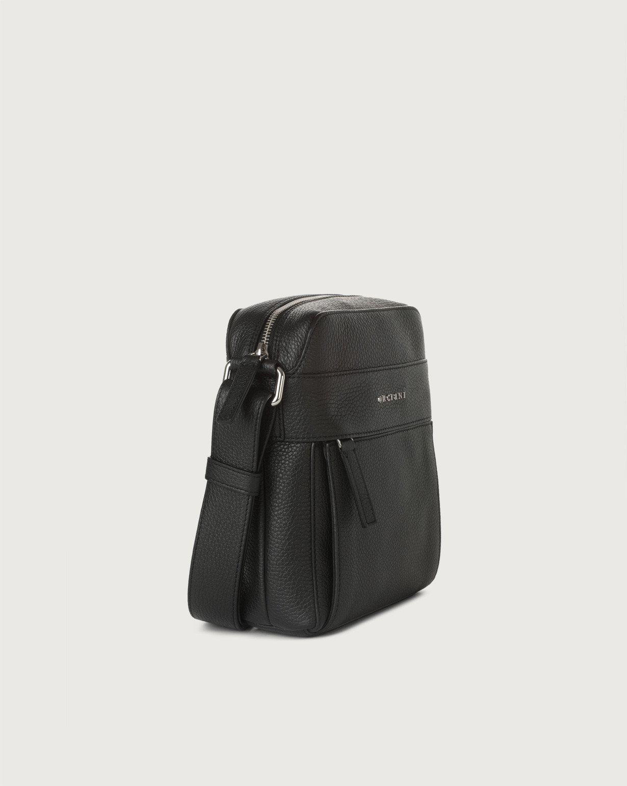 ORCIANI Micron leather mini messenger bag. , color Black