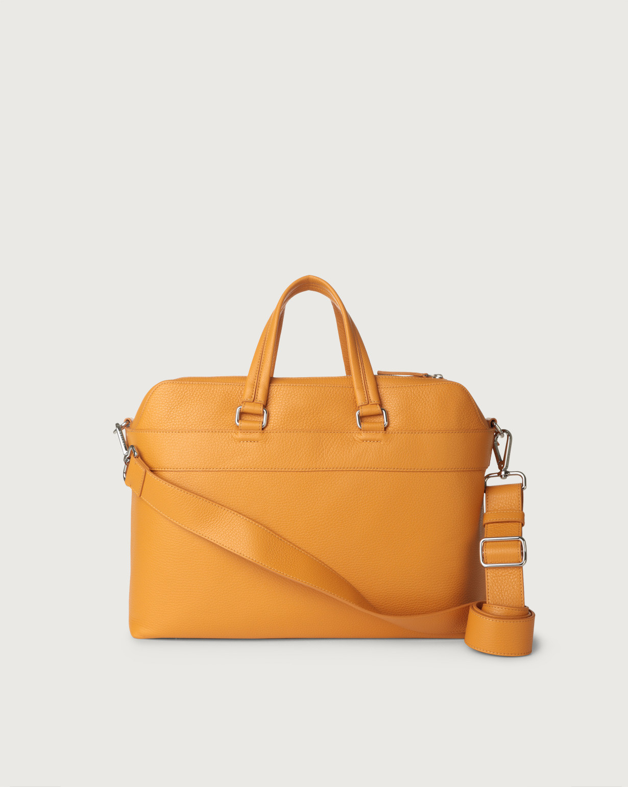 ORCIANI Micron leather briefcase. , color Ocher