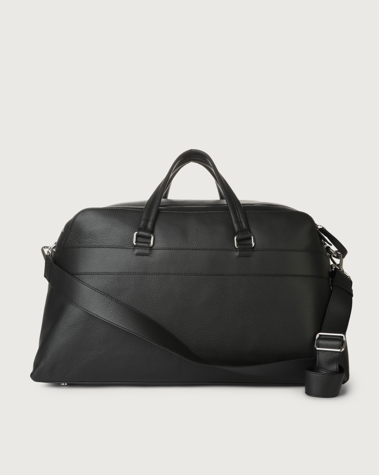 ORCIANI Micron leather duffle bag with shoulder strap. , color Black