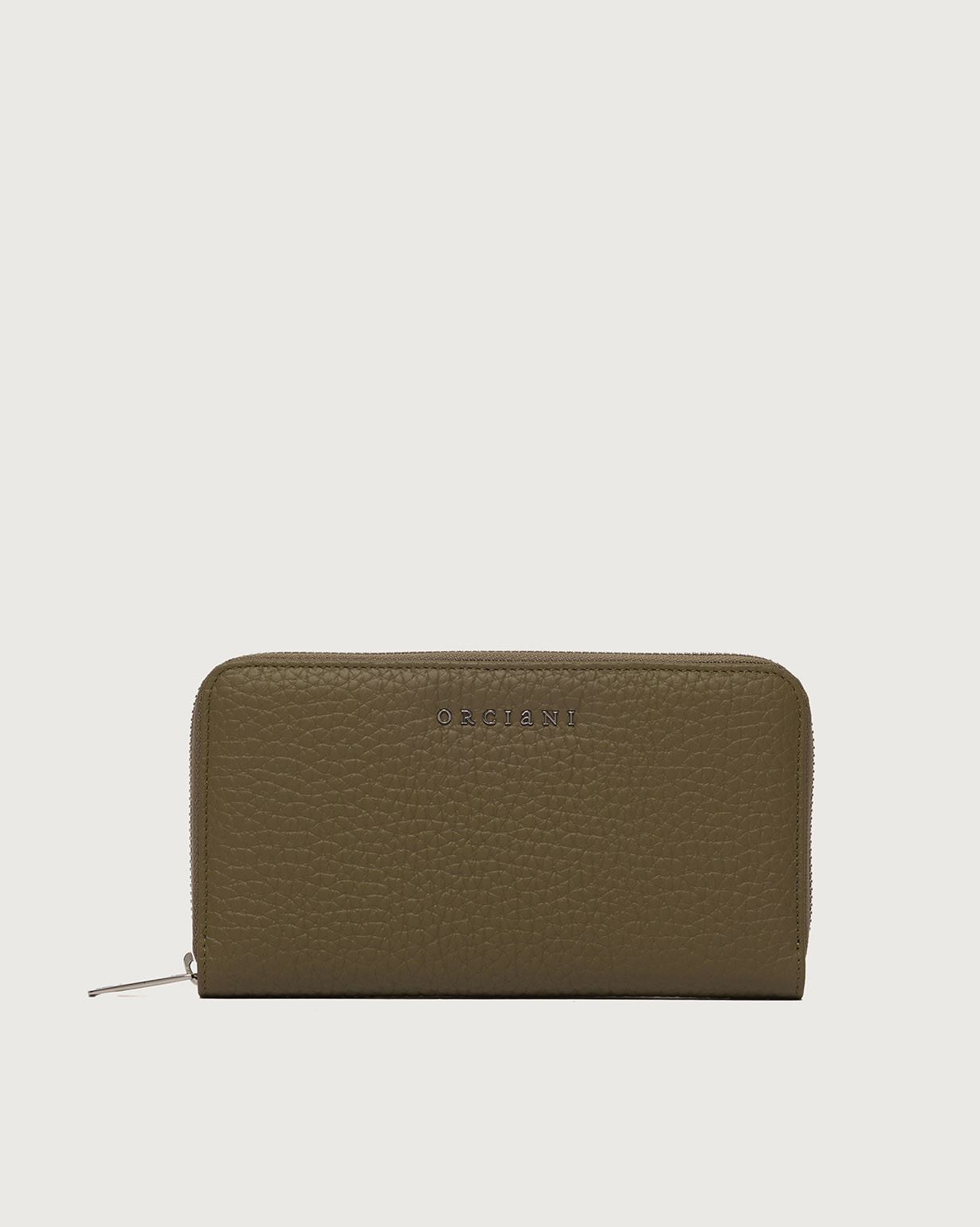 ORCIANI Zip Around Soft leather wallet. , color Oasi Green