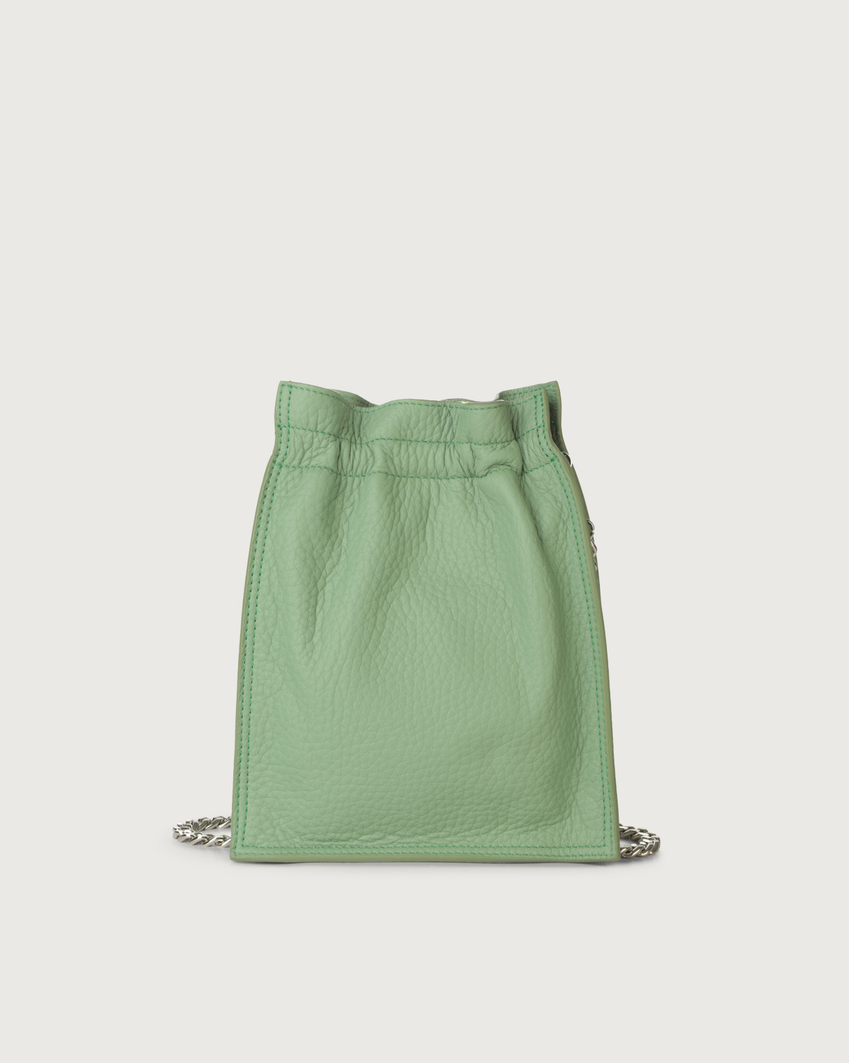 ORCIANI Petit Soft mini leather bag with strap. , color Green