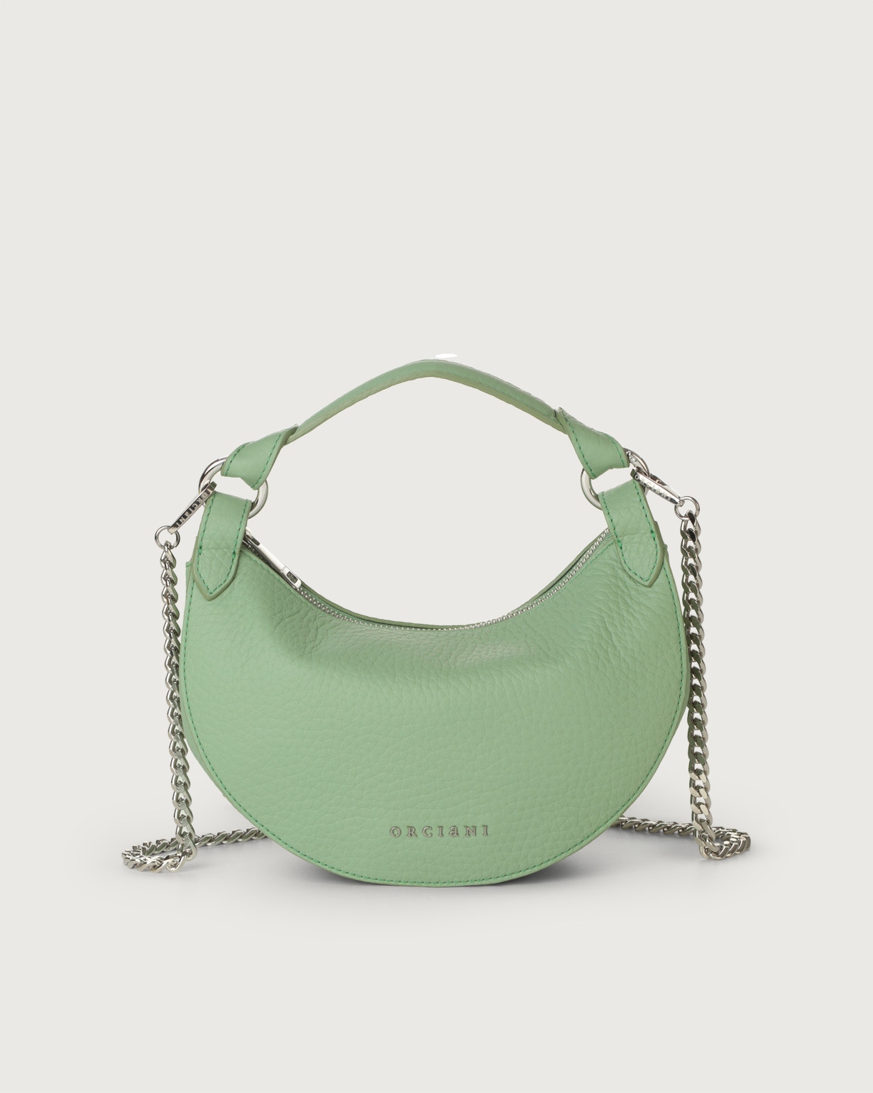 ORCIANI Dumpling Soft leather mini bag with strap. , color Green