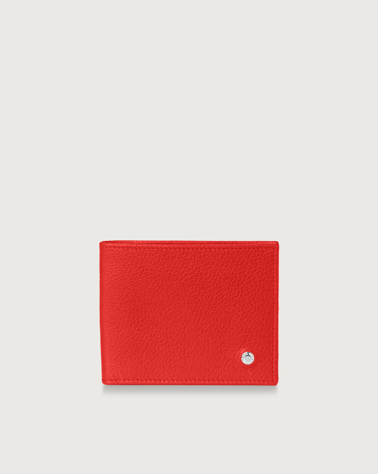 ORCIANI Micron leather wallet. , color Ferrari Red