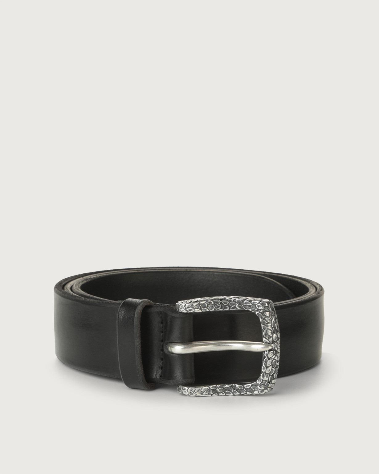 ORCIANI Bull Soft A leather belt. , color Black