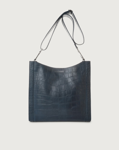 Iris Kenya croco-effect leather crossbody bag