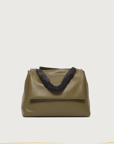 Sveva Jungle Midi leather shoulder bag with strap