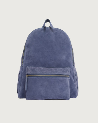 Laio Peach suede leather backpack