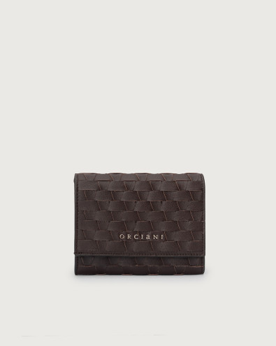Nappa Woven small leather envelope wallet