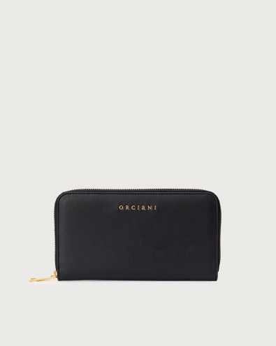 Zip around Nappa leather wallet