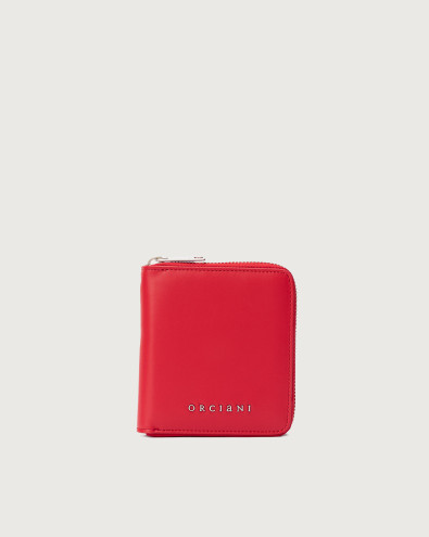 Liberty small leather wallet with zip