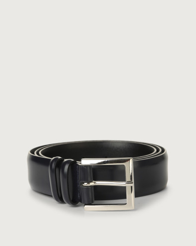 Calf classic leather belt 3 cm