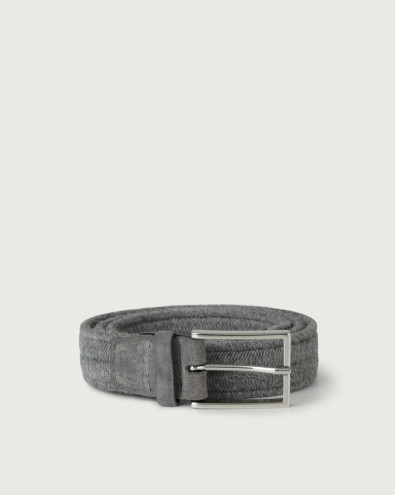 Elast Wool wool and suede belt