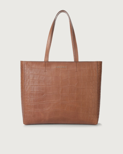 Le Sac Kenya croco-effect leather tote bag