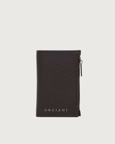 Bifold zipper Soft leather wallet