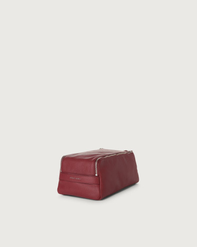 Micron leather shoe bag