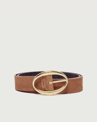 Nabucco Double nubuck leather belt 3 cm