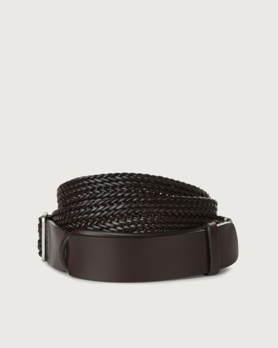 Plug leather Nobuckle belt