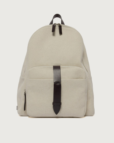 NoBuckle Savana canvas and leather backpack