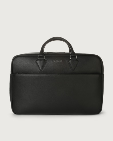 Timeless boarded leather business bag