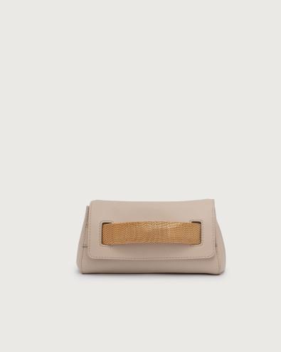 Gossip Nappa Chain leather clutch