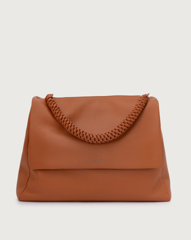 Sveva XL Sense Scooby leather shoulder bag with strap