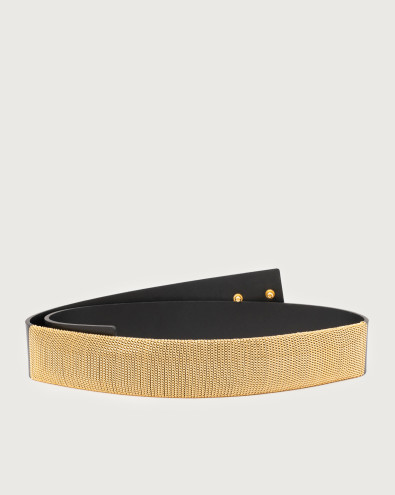 Nappa Chain leather belt 3,8 cm
