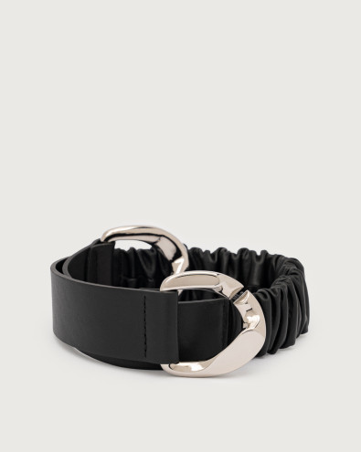 Nappa A strech leather belt 4 cm