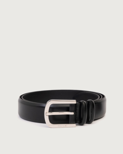 Calf classic leather belt 3 cm