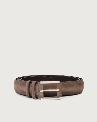 Cloudy brushed suede belt 3,5 cm