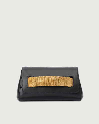 Gossip Nappa Chain leather clutch