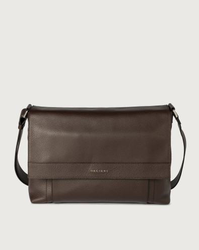 Micron dollar leather messenger bag