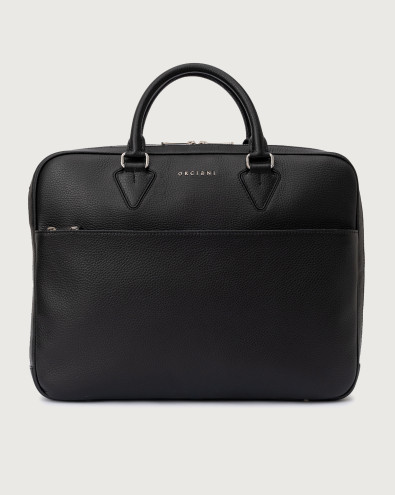 Micron slim dollar leather business bag