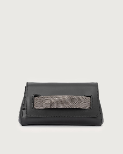 Gossip Nappa Chain leather clutch