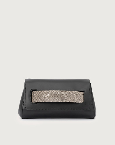Gossip Nappa Chain leather clutch