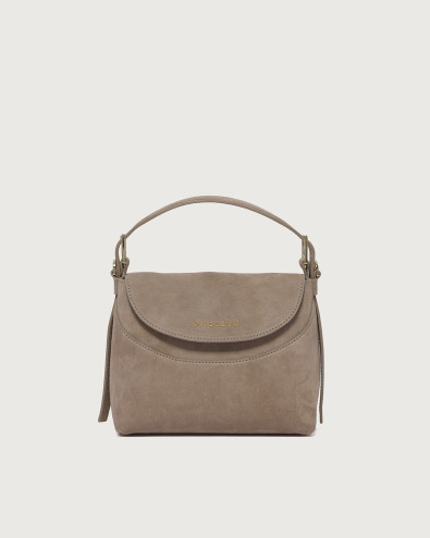 Nana Peach Small suede leather handbag with strap