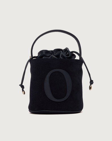 Her-O Peach Oro Small suede leather bucket bag
