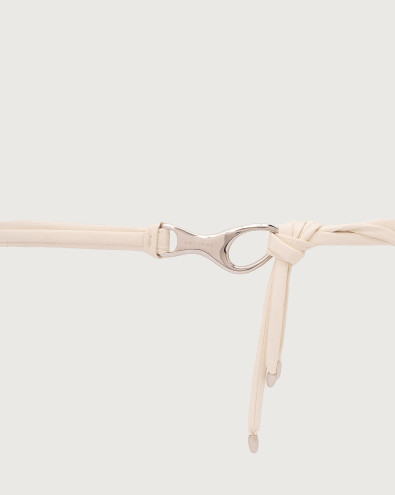 Soft tied leather belt 1,3 cm