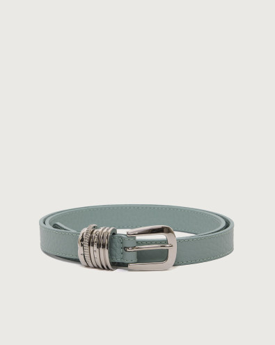 ORCIANI Soft leather belt 3 cm. , color Sage Green