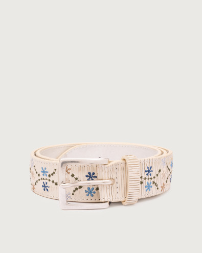 Blade Flower leaather belt 3,5 cm