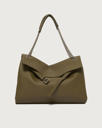 Venus Soft Midi grained leather shoulder bag