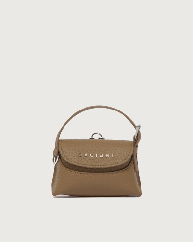 Mini Nana Soft grained leather bag charm