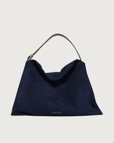 Trinity Peach Large suede shoulder bag