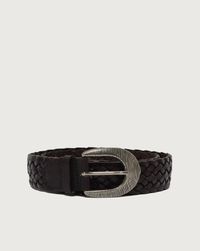 Micro Lines Masculine leather belt 3,5 cm