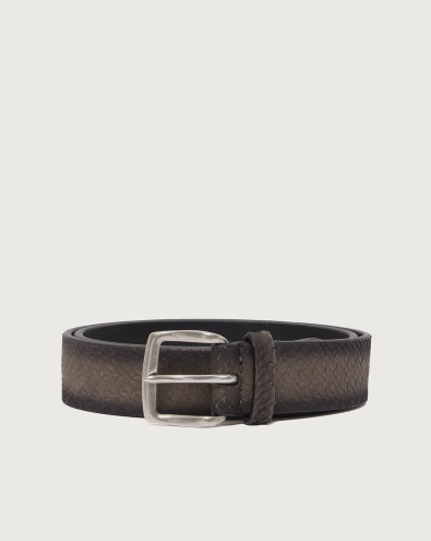 Scaled leather belt 3,5 cm U08437