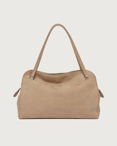 Lido Twilight Midi nubuck leather shoulder bag