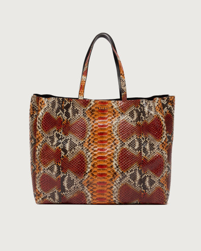 Le Sac Naponos python leather tote bag