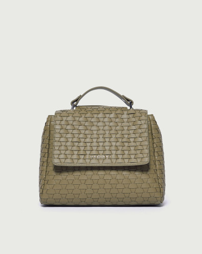 Sveva Nappa Woven Small leather handbag with strap